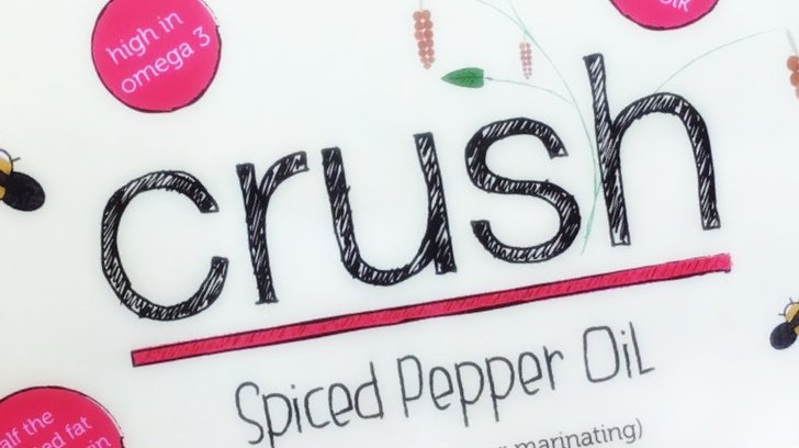 It's here. Our new spiced pepper oil, Pink peppercorns infused with  chilli + a hint of spice. #MyNewCrush 🍽️🎉🎆👊