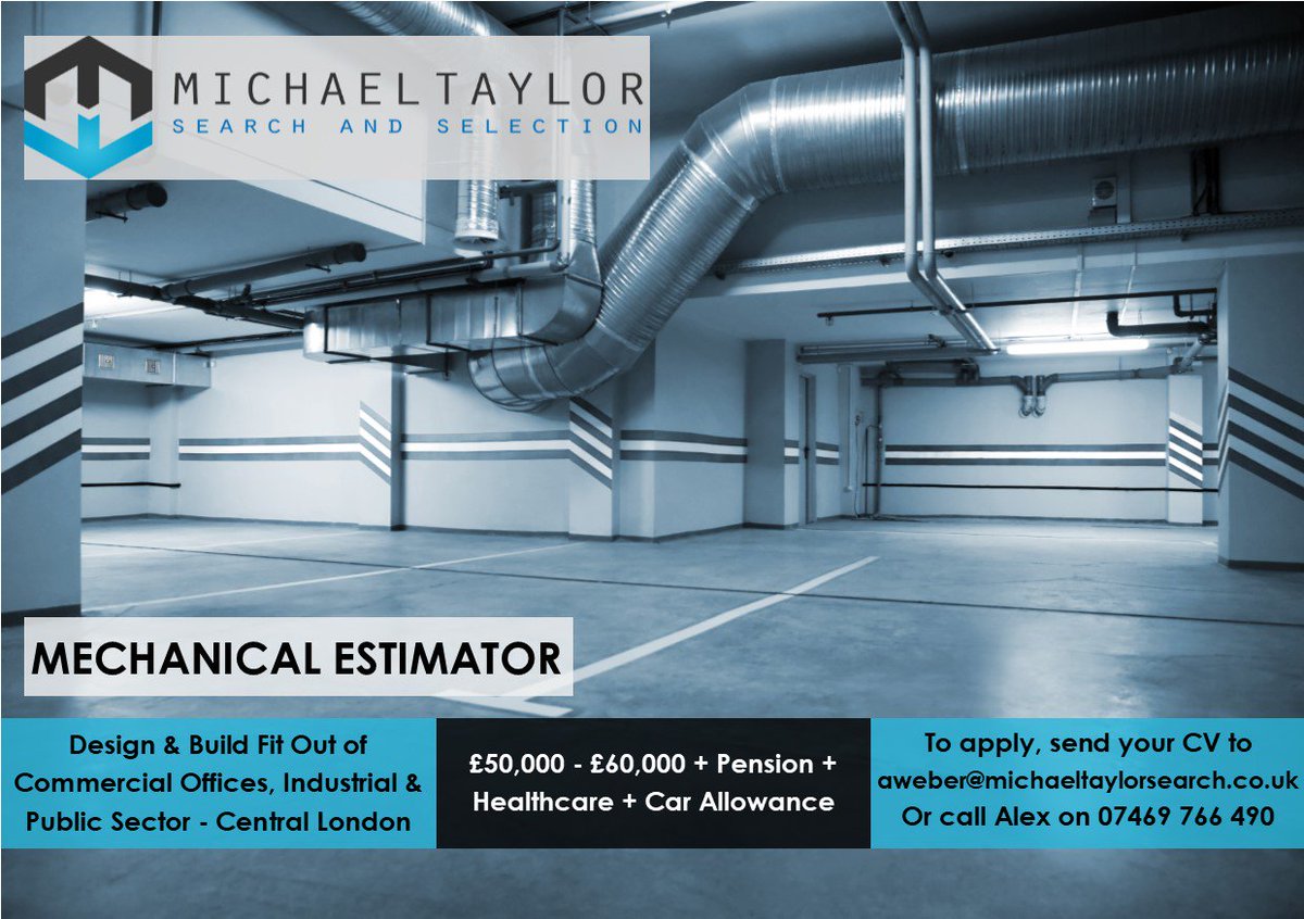 MTSS_ltd's tweet image. #MechanicalEstimator Design &amp;amp; Build Fit Out #CentralLondon Contact Alex aweber@michaeltaylorsearch.co.uk or 07469 766 490 #ConstructionJobs