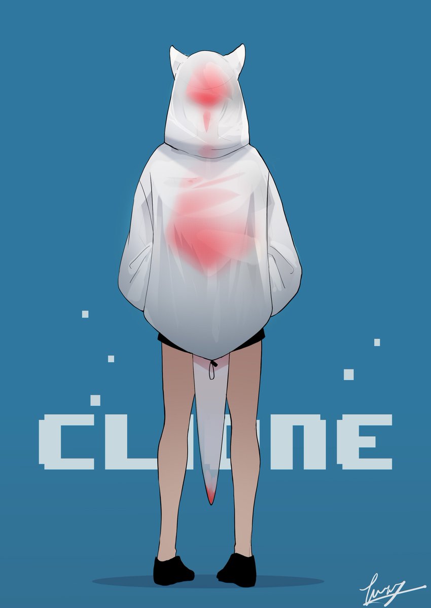 クリオネになれるウインドブレーカー 戦闘機パーカーの流れを汲んでいます Famy ふぁみのイラスト