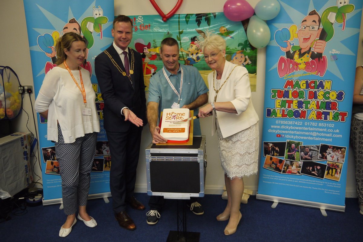 HomeStart_NB's tweet photo. 20th birthday celebrations here @HomeStart_NB with the Mayor and Mayoress of Newcastle-under-Lyme and our wonderful families https://t.co/wtBoRTBsBN