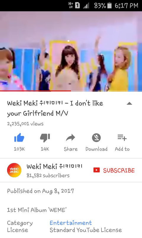 shaleigh_mar's tweet photo. @WekiMeki I Don't like your Girlfriend MV reached 2M views. Congrats girls keep it up😙😙👏👏 https://t.co/hUTrd7jeI6