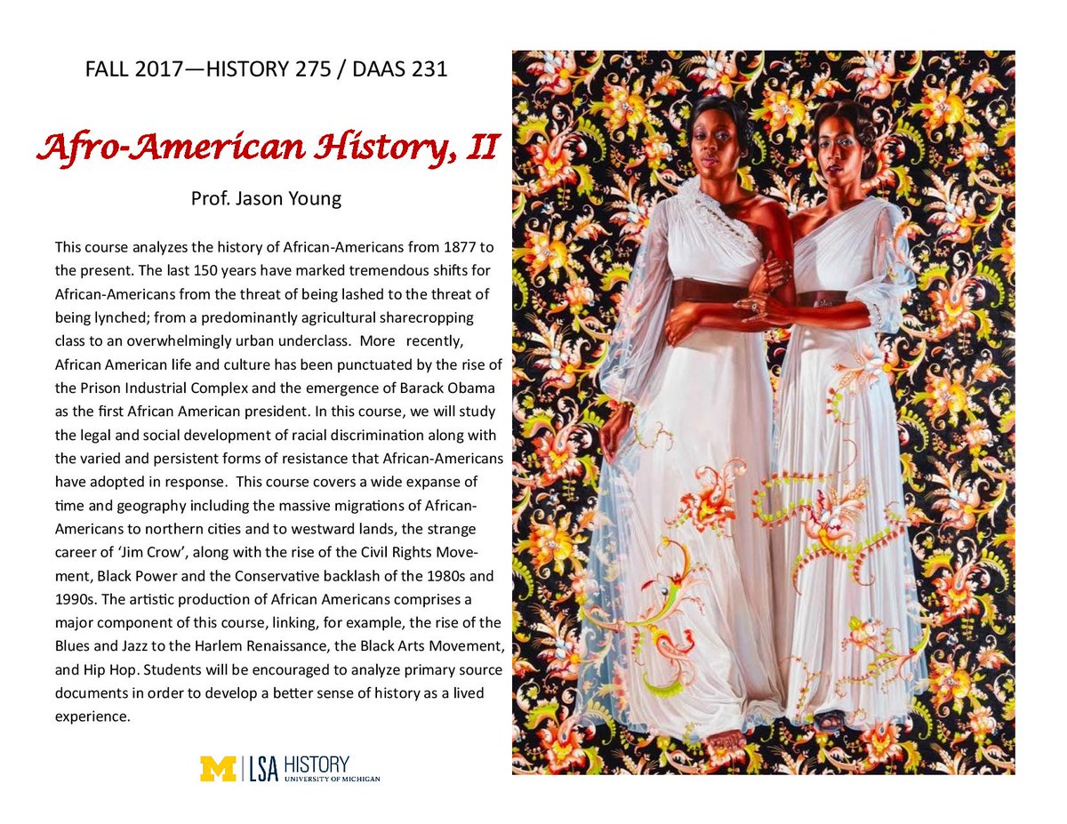 jayessun's tweet photo. UPDATED: New Time--@THEBSU New Course Offerings in African American History this Fall on Tu/Th at 10am. Come see #blacksyllabus in action. https://t.co/wATIHfdfTH
