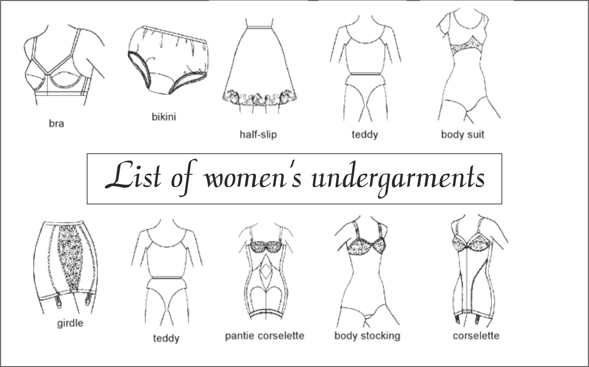 Women's undergarments