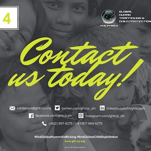 ghtcp_ph's tweet photo. Get to know GHT-CP Philippines:

4. Contact Us Today!

#EndGlobalHumanTrafficking
#EndGlobalChildExploitation

https://t.co/znOGC9xOOu https://t.co/cm7wjaJZfl