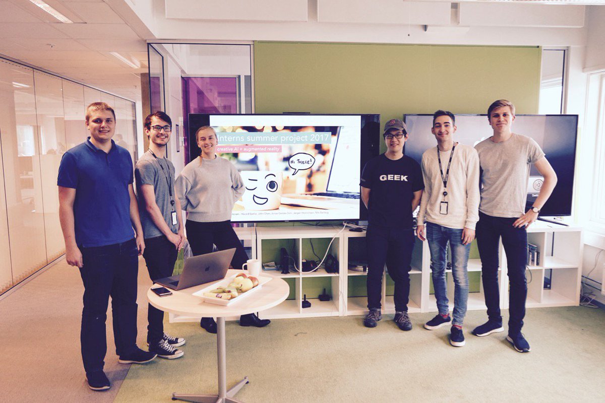 ...The makers of Doodleverse, just after their summer project presentation. Job description was simple - make a cool app. And they did.