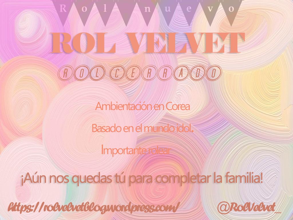 rolVelvetpromo's tweet image. ¡Buenas! Somos Velvet Rol♥ Deja volar tu imaginación y únete a nuestra familia 👪 Rol nuevo con muchos pjs libres~ ¿RT?