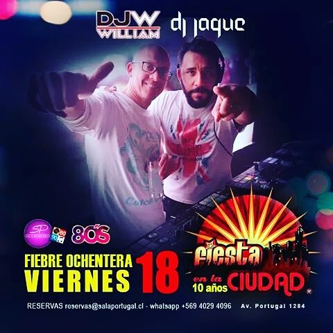 Felciudad's tweet photo. *Nos vemos esta noche, porque es tiempo de Fiesta en la Ciudad!!
@SalaPortugal @Dejota_William #ochenteros https://t.co/pPTAu8pa6k