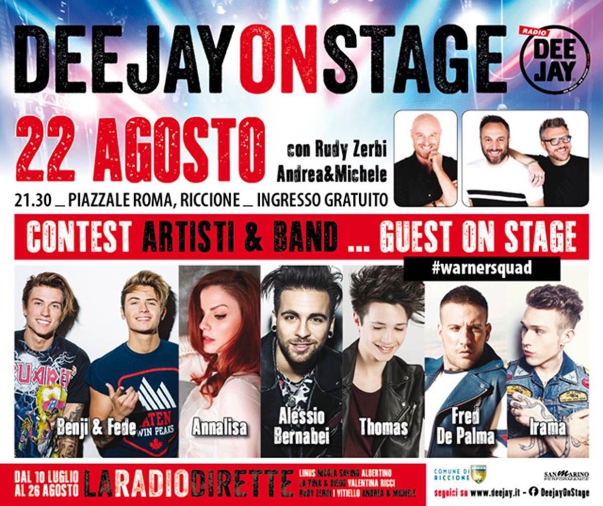 BenjieFede's tweet photo. Ciao belli 😜 ci vediamo Martedì 22 Agosto a RICCIONE in piazza per il concerto di @radiodeejay !! Vi aspettiamo 🤘🏻@RudyZerbi sei carico? https://t.co/YsYAAVy7fW
