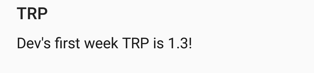 darveymadeit's tweet image. TRP for Week 32 is out!

#DevOnColors