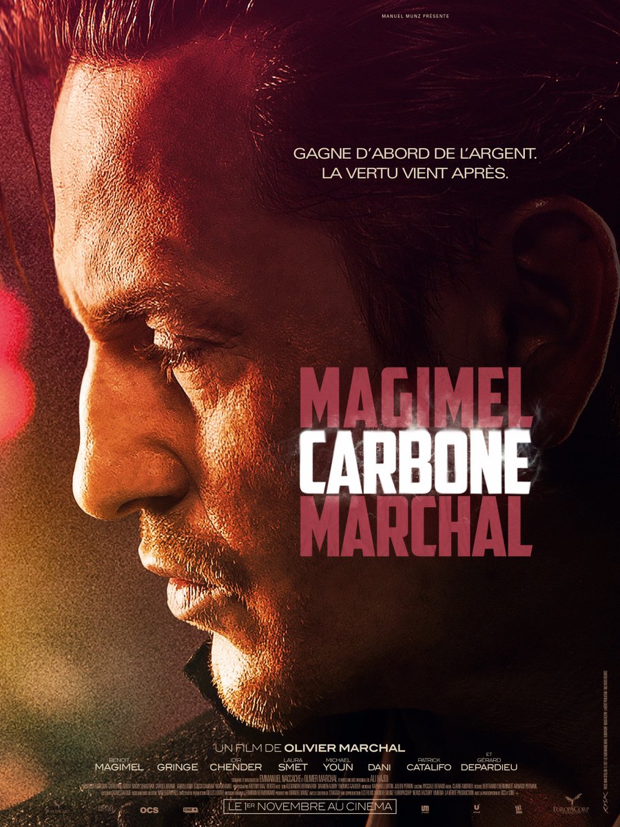 fandecinema5's tweet photo. #CARBONE : l'affiche 
#OlivierMARCHAL #BenoîtMAGIMEL #LauraSMET  #IdirCHENDER #MichaëlYOUN
 #MoussaMAASKRI  #GérardDEPARDIEU #1erNovembre https://t.co/P09dw1rmWt