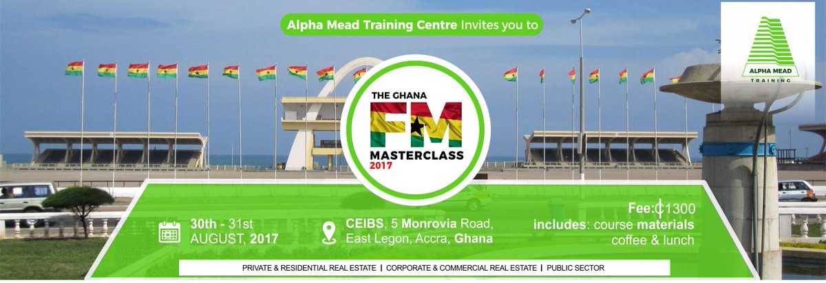 AMTC_ng's tweet photo. Reg. here; https://t.co/2uFAG8QEB3 for the #GhFMMasterclass to be a part of Ghana's fast growing R/Estate market @AlphaMead @PulseGhana https://t.co/cix3dVFzlG