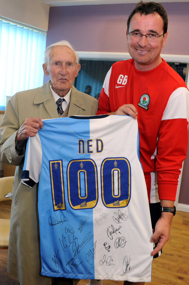 Rovers's tweet image. Rovers sadness over our longest-serving supporter, Ned Longworth, who has passed away at the age of 103. 🔵⚪️➡️ rovers.co.uk/news/2017/augu…