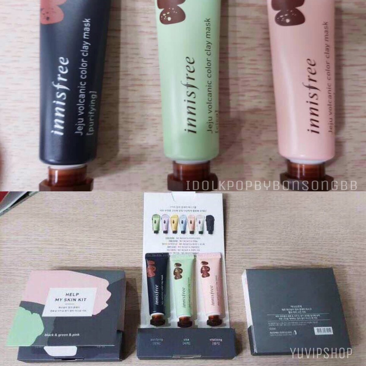 ShopYUVIP's tweet photo. 🍑พร้อมส่ง 👑 SET Help My Skin Kit✖️Innisfree Jeju Volcanic Color Clay Mask ขนาด10ml. ได้ทั้งหมด 3 หลอดตามภาพ ของแท้นะคะ💕
☀️230฿  #YUinstock https://t.co/IYRdhJ6W4G