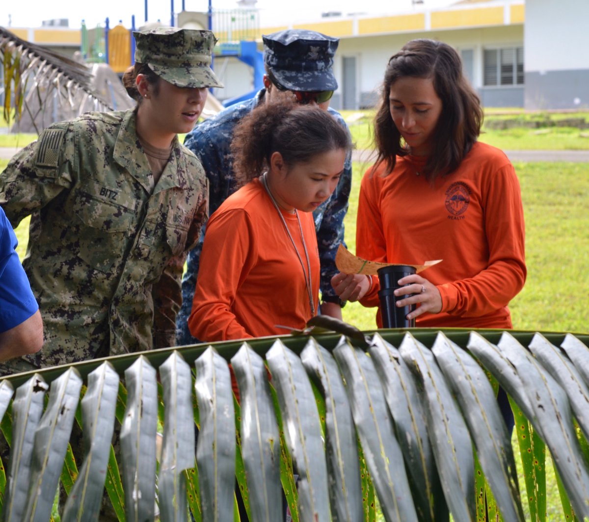 miss_mosquiteer's tweet photo. Fight the bite together: showing #Aedes eggs to Guam Public Health and US Navy personnel #cdctraining #fieldwork #mosquito #guam https://t.co/tbf5CJBwjG
