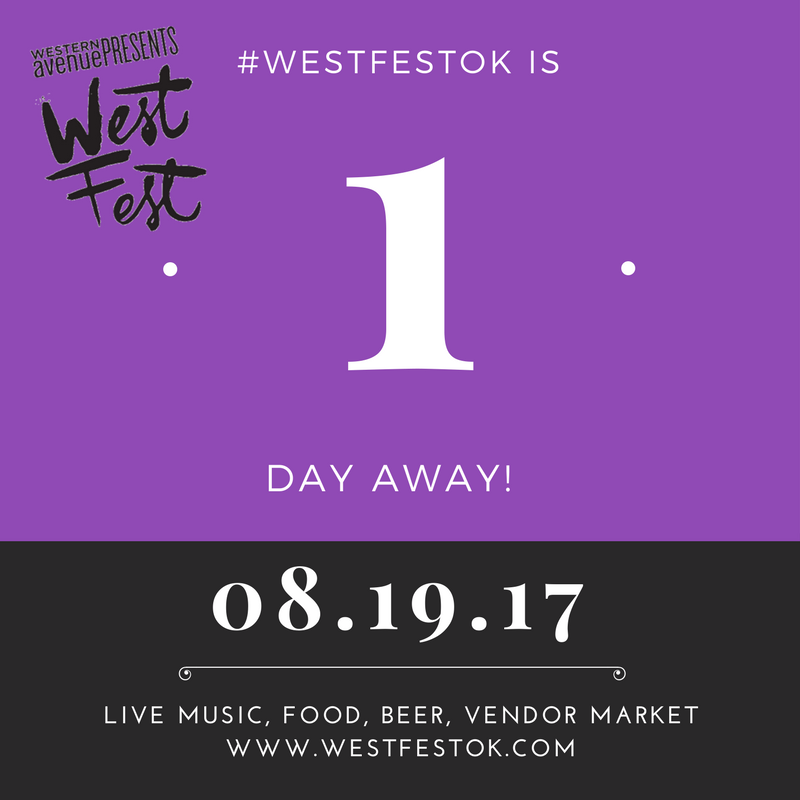 westfestok's tweet photo. We are to our final countdown for #WestFestOK 2017, join us tomorrow on @WesternAvenue 12-10p, there will be festivities for all ages! https://t.co/HT9jrSxeo3