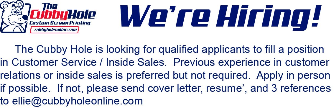 TCHbear's tweet photo. We're Hiring!  Check the picture for details. https://t.co/K1VaY5sza9