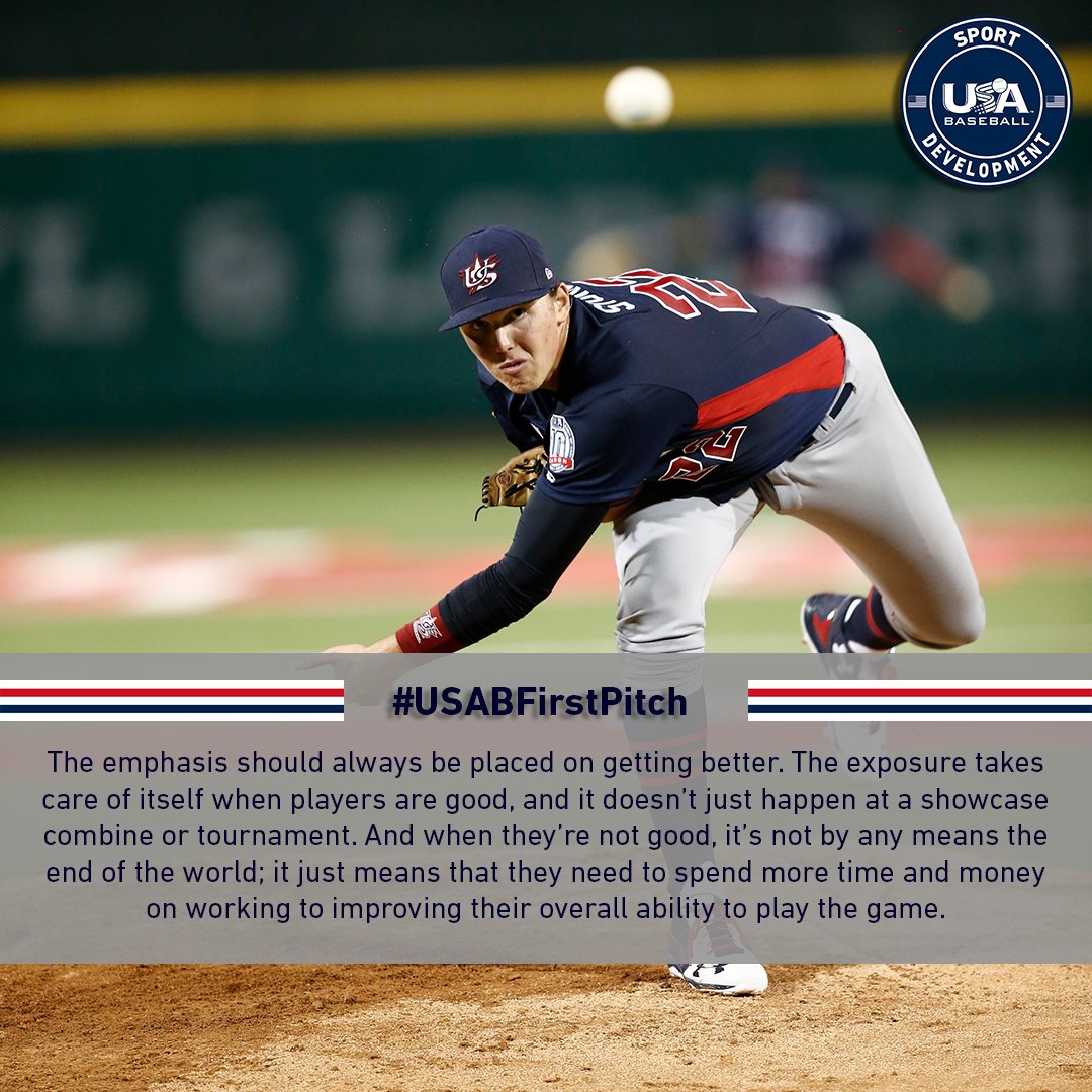 USABaseball's tweet photo. Players: Exposure doesn't just happen at showcases. #USABFirstPitch READ: https://t.co/ZBovkUBfnJ https://t.co/4fpw0QNiy9