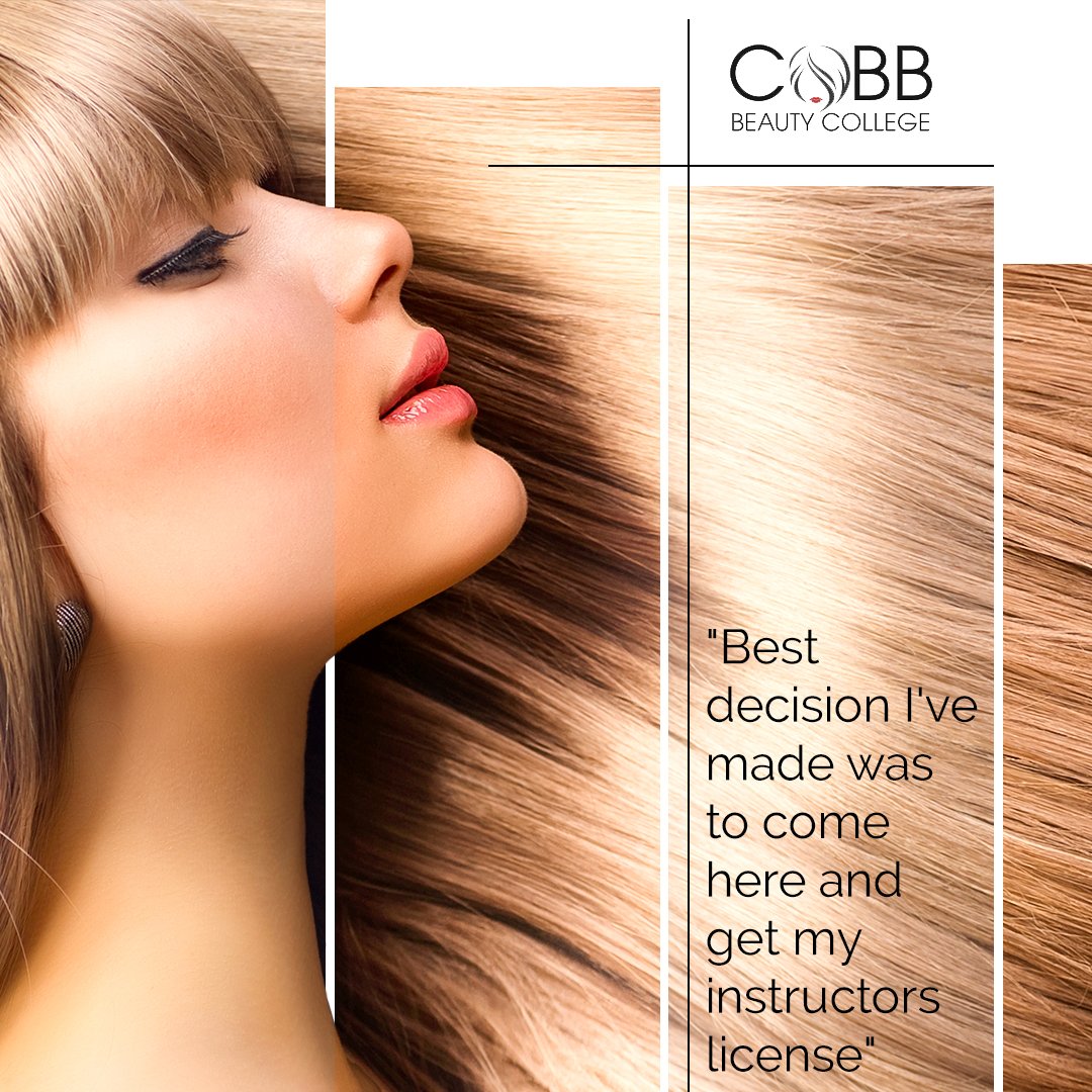 CobbCollege's tweet photo. Becoming an #instructor is a rewarding process and #career, we are so happy you chose #CobbBeautyCollege! https://t.co/yFO3M5OpZT