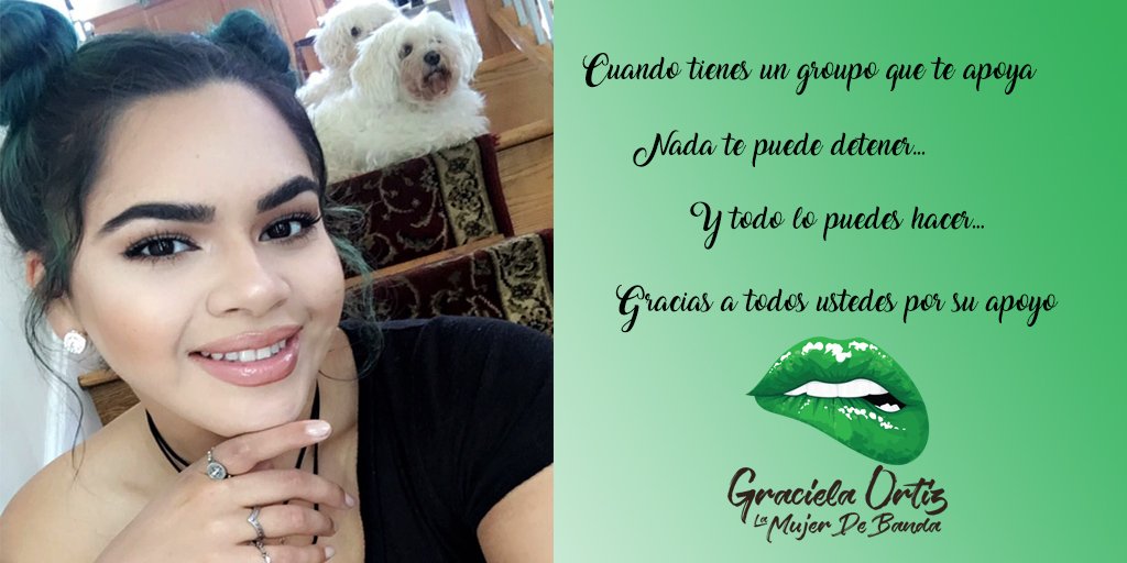 lamujerdebanda's tweet photo. Estoy muy agradecida por mi publico que me sigue y se emocionan por los projectos que vienen 💚💋👌 #LaMujerDeBanda #GracielaOrtiz  #Besitos https://t.co/9UUzRJFJYu