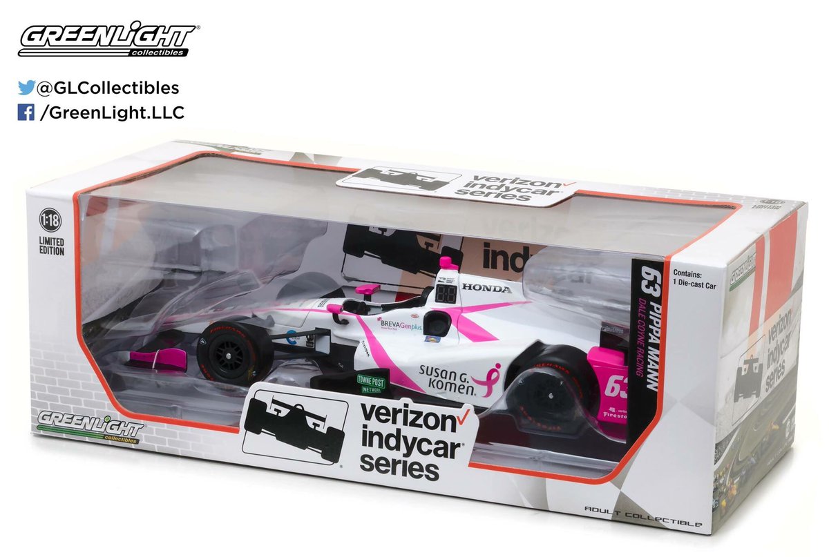 GetInvolved2017's tweet image. The 1:18 diecast cars are here!! @PippaMann will be signing them today! ☺️ #GetInvolved #IndyCar #MoreThanPink