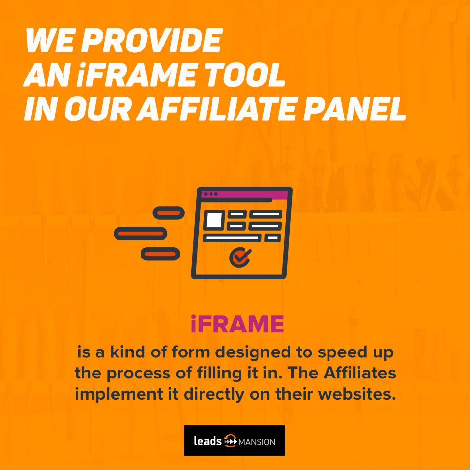 Thinking how to tweak ⚙⚙ the process of gathering the #leads?
We provide an #iFrame tool 🔧🔧 in our #affiliate panel to get them faster 🏍🏍🏍💰💰