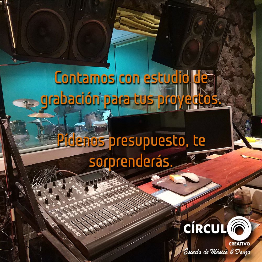Contamos con estudio de grabación para tus proyectos. 
Pídenos presupuesto, te sorprenderás.
circulocreativo.es