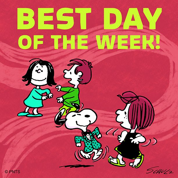 Snoopy's tweet photo. Friday is the best day! https://t.co/kkLAlzOwvw