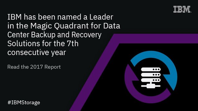 oaduquea's tweet photo. .@IBM has been recognized as a Leader 7 years in a row in Enterprise #backup. Read the #Gartner MQ Report! https://t.co/s4fAPCmYqt https://t.co/xxbufQVD0a