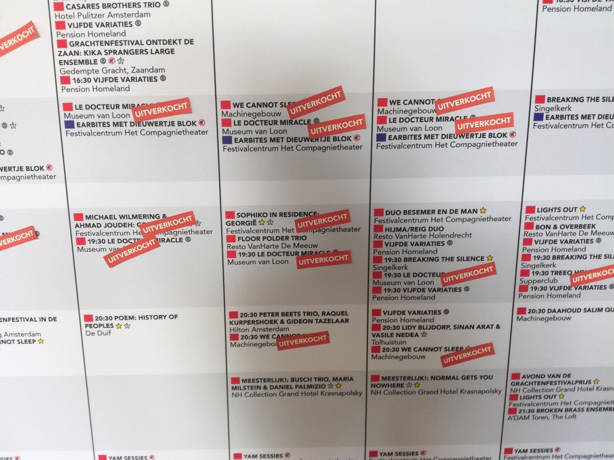 Het <a href="/grchtnfstvl/">Grachtenfestival</a> raakt aan alle kanten uitverkocht. Koop hier uw kaarten voor de Eendagsliederen nu het nog kan: grachtenfestival.nl/concert_detail…. 😀