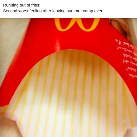 WildPacks's tweet image. They're both pretty terrible feelings. 🙈  Tag a mate who can relate. 🍟  #wildpacks #wildpackssummercamps #friesplease