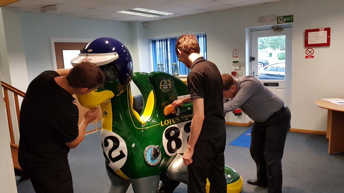 @GoGoHares2018 <a href="/IndyGoGo500/">IndyGoGo500</a> getting his 365 day service #gogodragons #gogohares