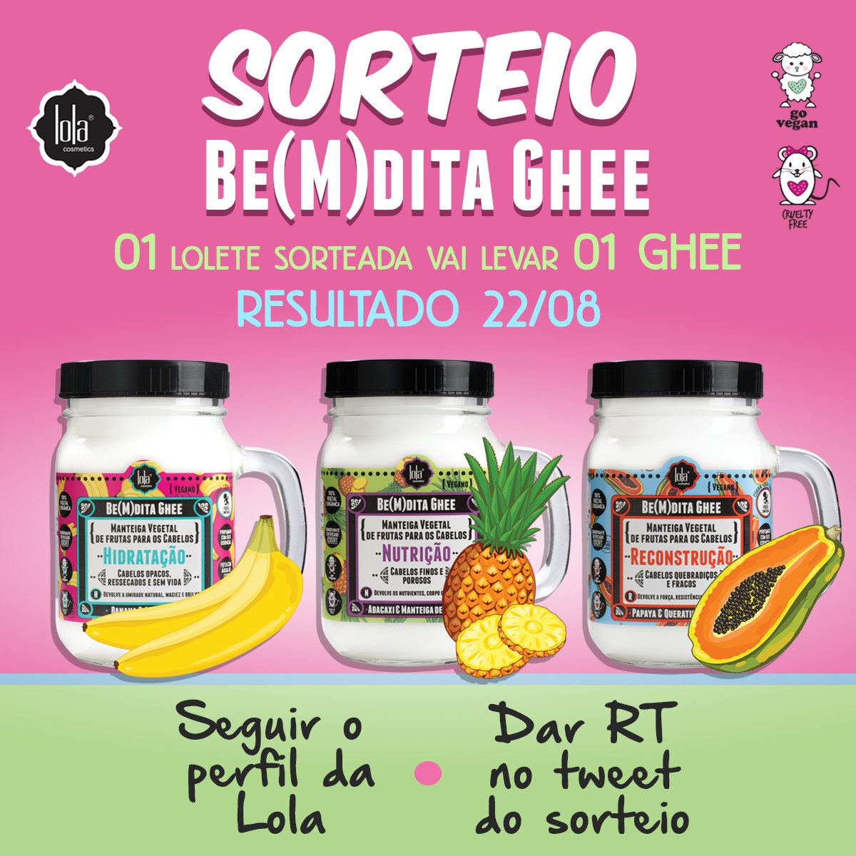 lola_cosmetics's tweet photo. โจ#SorteioDaLola โจ
VEEEEEM, GENTEN!
Para participar vocรช precisa:
๐น Seguir o perfil da Lola
๐น Dar rt NESTE tweet
https://t.co/uGEvtbFXiq https://t.co/psR7BKhabP