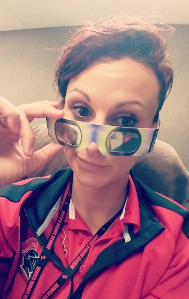 AGoughDeKalb's tweet image. Thanks @DeKalbDMS for the sweet shades #Eclipse2017  #EclipseGlasses #SafeViewing