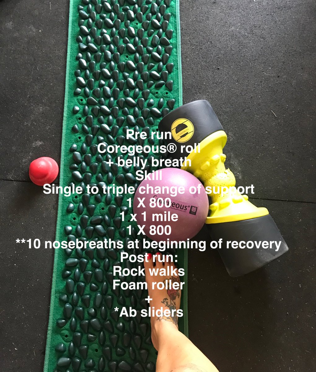 valerierunrx's tweet photo. Pre #run #Coregeous + #breath then #speed #intervals #recovery #foamroller + rock walks: stay #painfree #runrx @tuneupfitness @ACUMOBILITY https://t.co/uXYKGt4tvG