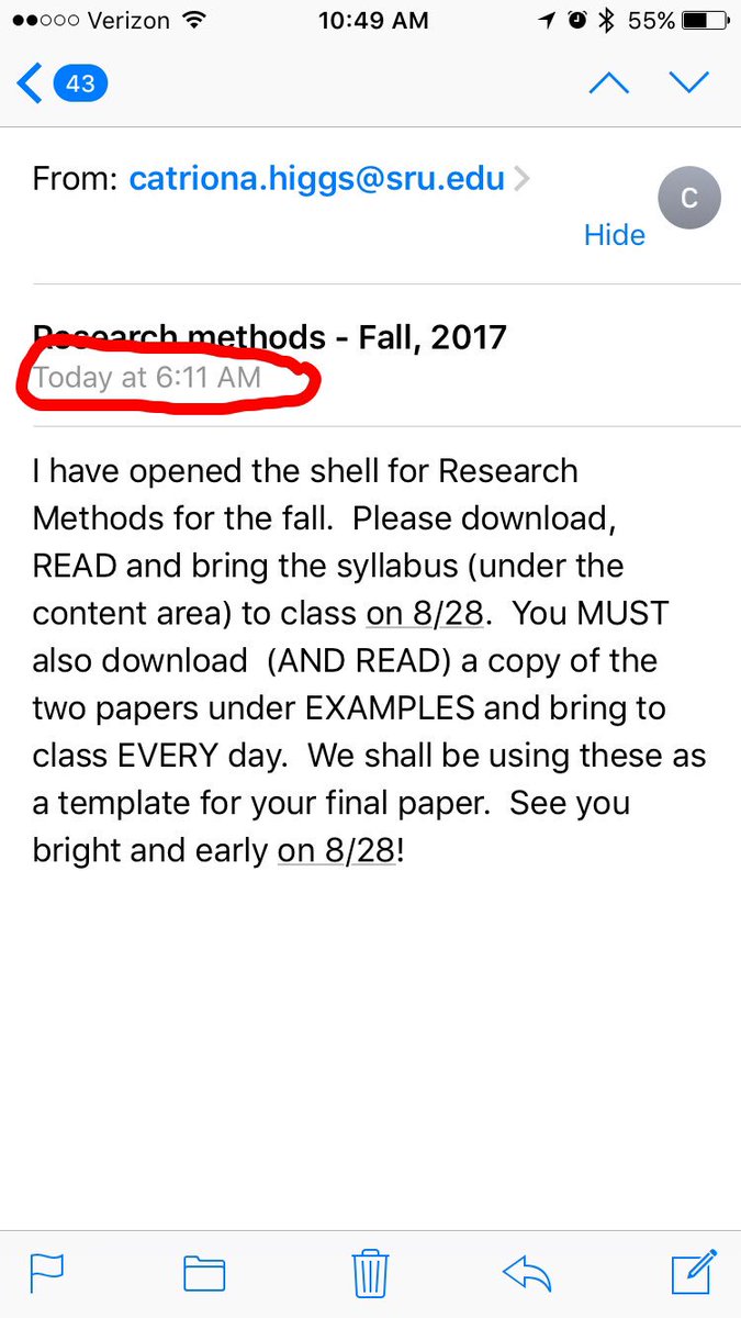 You know school is right around the corner when you get the SPMT 6am emails!! #BringItOn #ReadyForResearch #Dr.Higgs'BreakfastClub