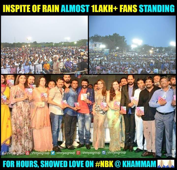 Bigggg ThankS for #NBK Fans🙏🙏 #PaisaVasool Grand Audio Launch Event .
Massive eventby #ShreyasMedia, South India's #1 Movie Promotion agency