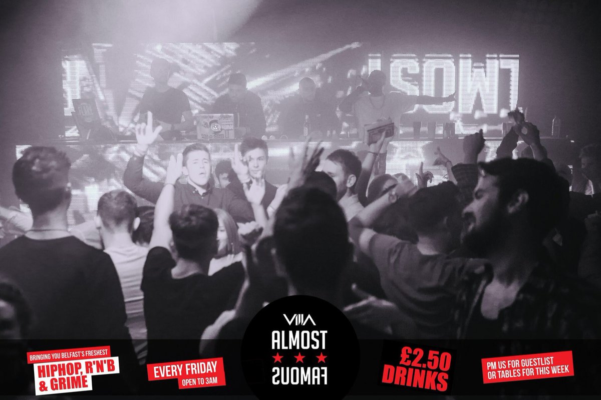 ALMOST FAMOUS

£2.50 drinks and the freshest anthems from 10pm to late every Friday 

Click Glist.me/villa for guest/list entry