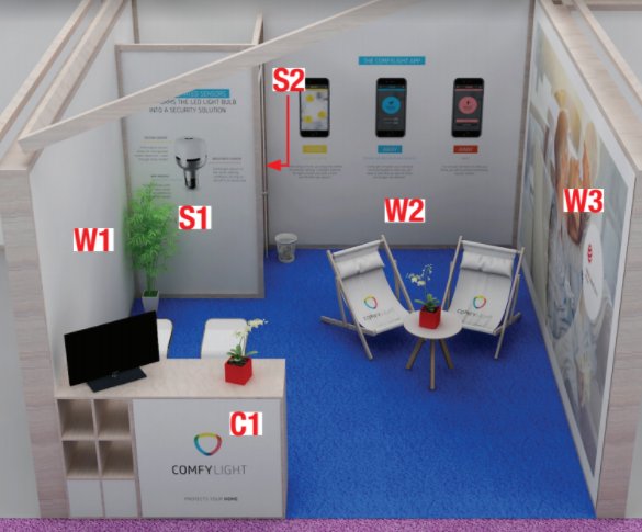 comfylight's tweet photo. 2 weeks left until @comfylight starts at #ifaberlin. Hall 6.2,/ 124. Today, we show you a first 3D design of our booth. #IoT #smarthome https://t.co/J568D3hpis