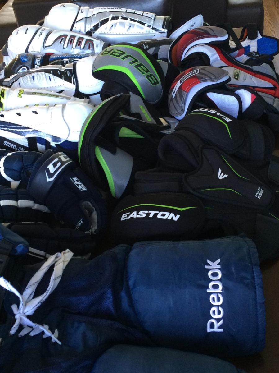 goHWI's tweet photo. Equipment ready to go for tomorrow's Great Hockey Exchange!  Bob-Bernie, 10 AM. https://t.co/IQmMoOGg9v