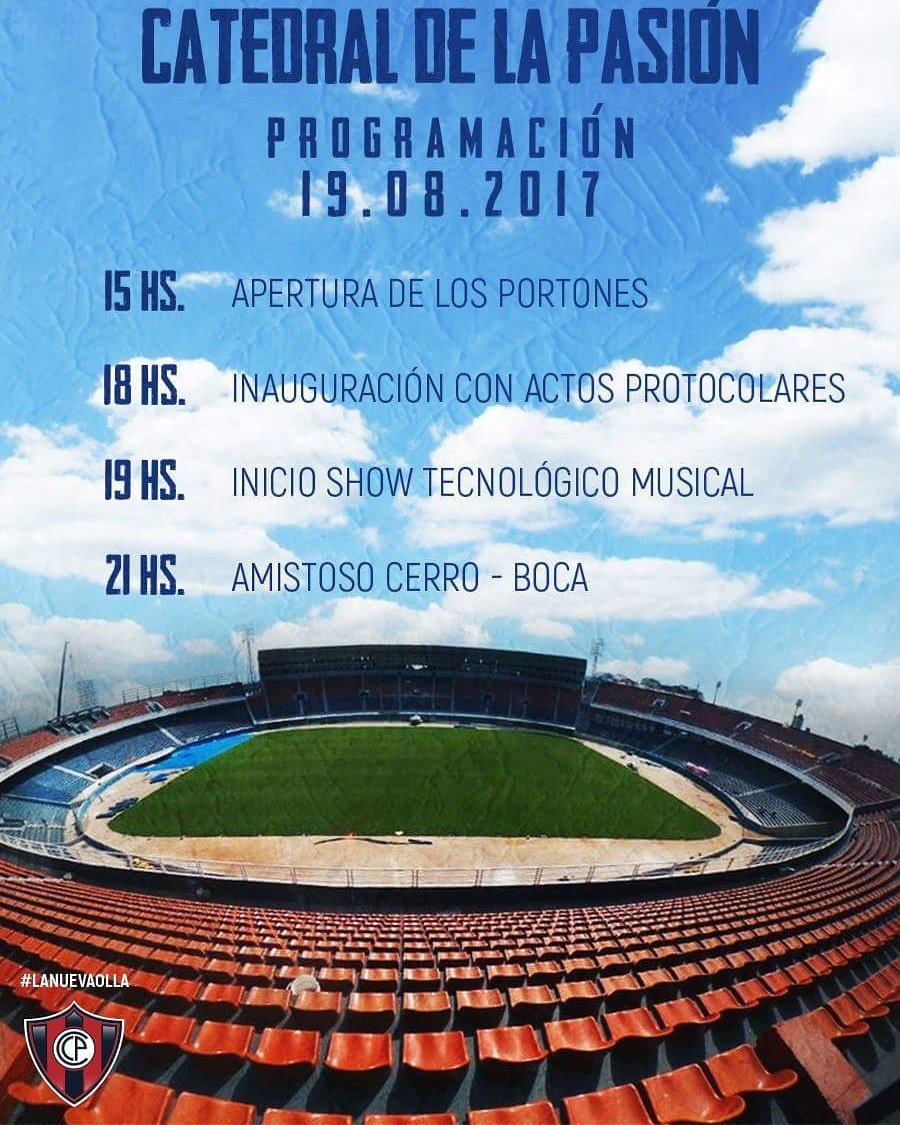CCP1912oficial's tweet photo. Conocé los detalles y horarios del Día 1. Volvemos a la #CatedralDeLaPasión. https://t.co/cn6lame8fN