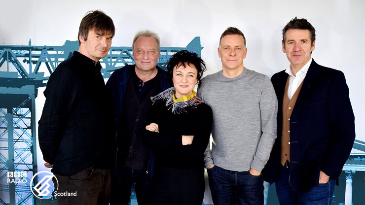 BBCRadioScot's tweet photo. Ian Rankin w/ Deacon Blue: 30 Years of Raintown. Repeated tonight 8pm then in BBC iPlayer for 30 days https://t.co/KBqkzfBxuu https://t.co/7EAZ8mdpEA
