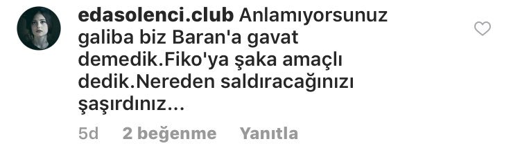 Anlıyoruz biz sürekli birbirimize şaka olsun diye gavat derizkine
