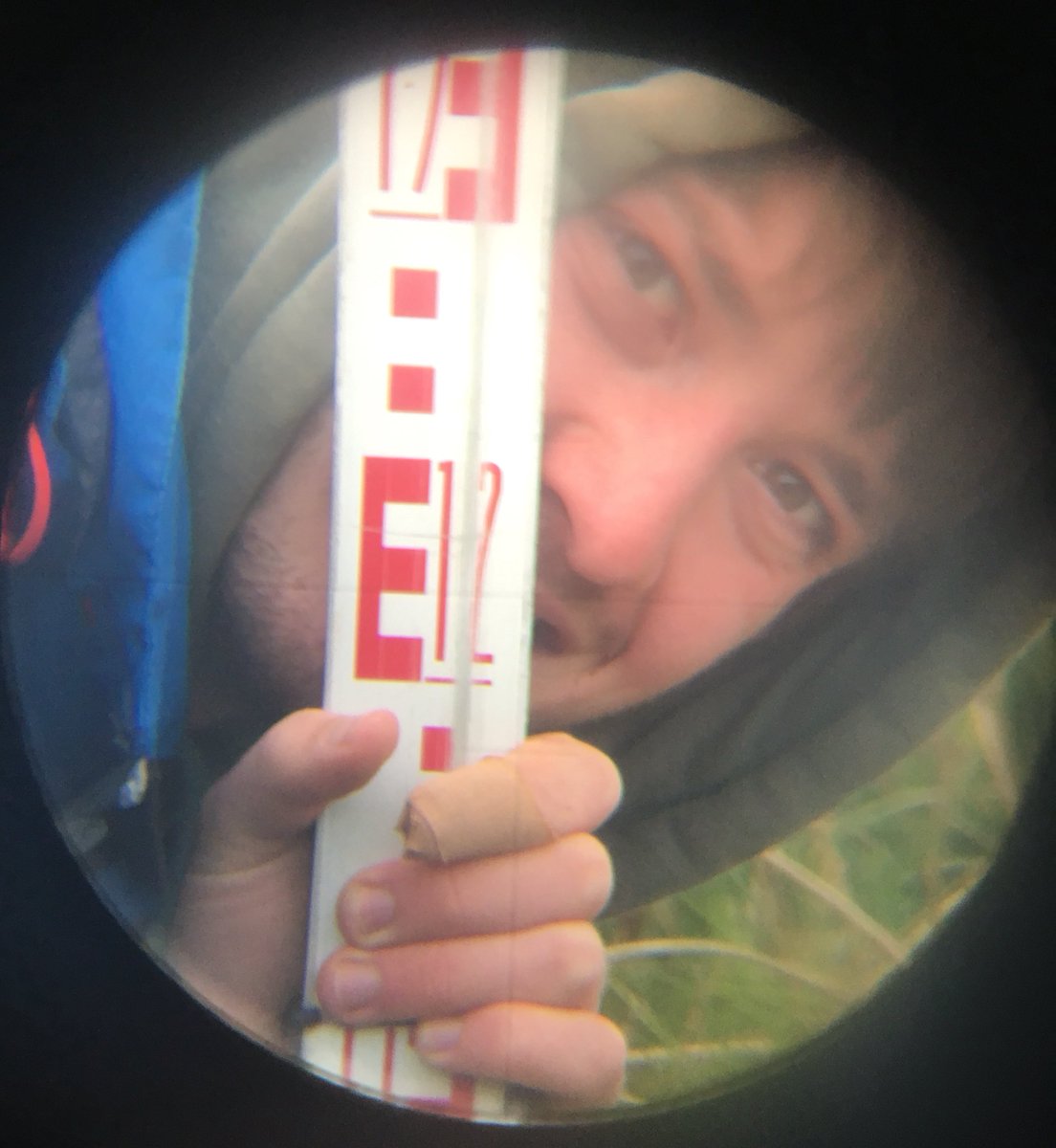 DrCiaraDwyer's tweet image. When you&apos;re using the telescope and this lovey face appears #thingofnightmares #fieldassistant @crayfish_harry