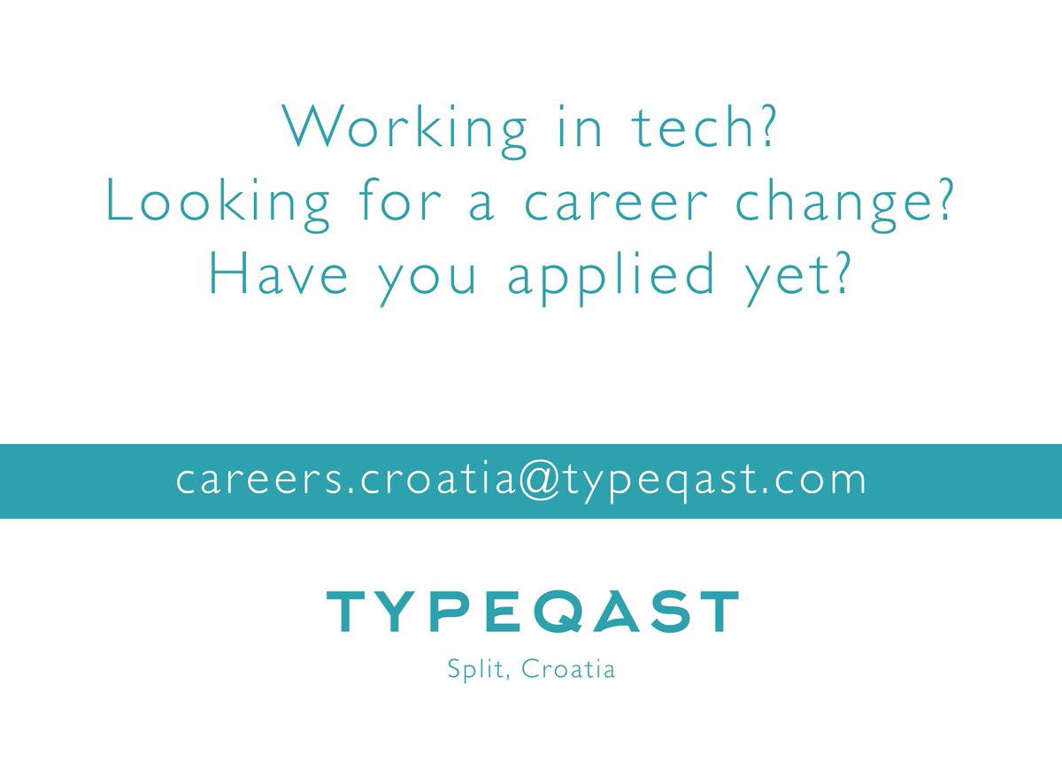 Have you applied yet? #typeqast #split