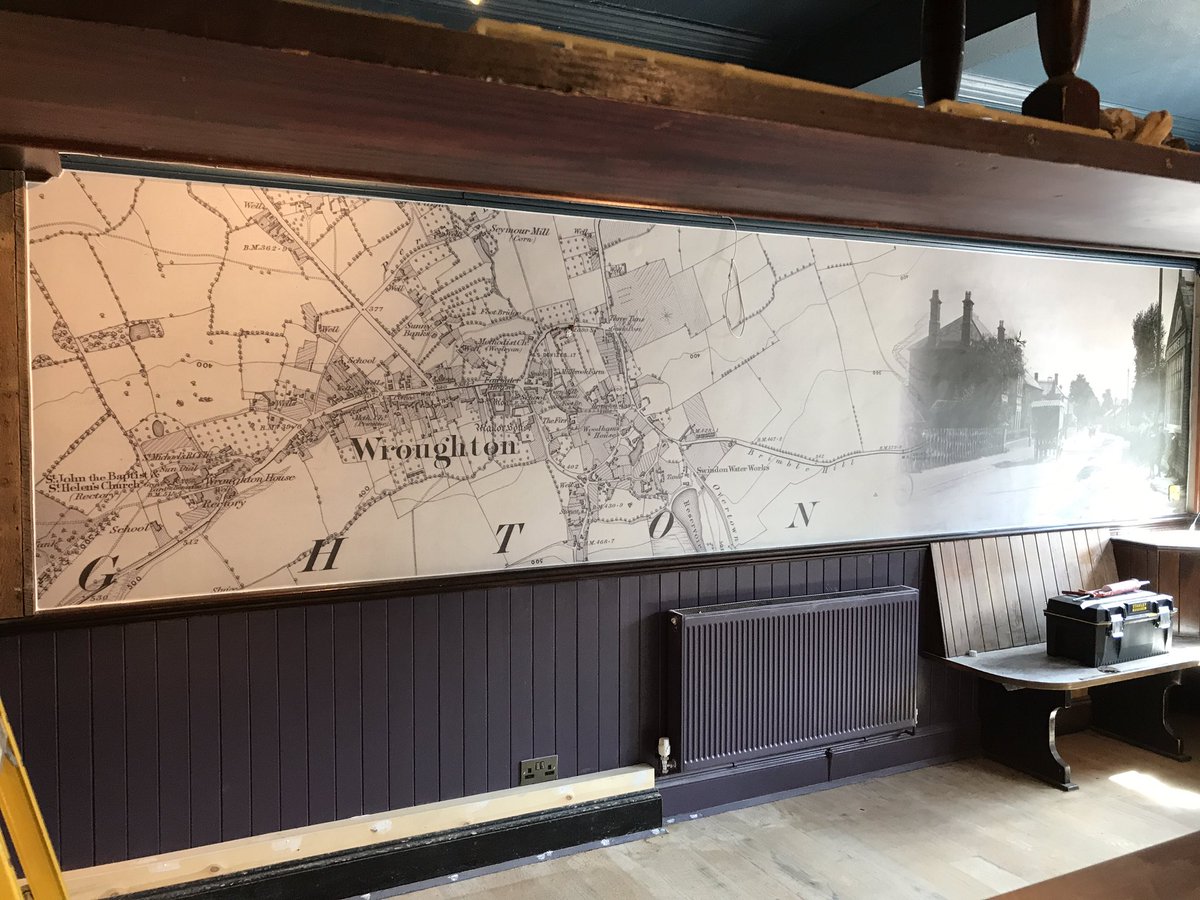 Wall graphic at The Carters Rest Wroughton installed, Making a feature wall and a real talking point. <a href="/DMP_Cardiff/">DMP</a> <a href="/punchpubs/">Punch</a> #wallgraphic