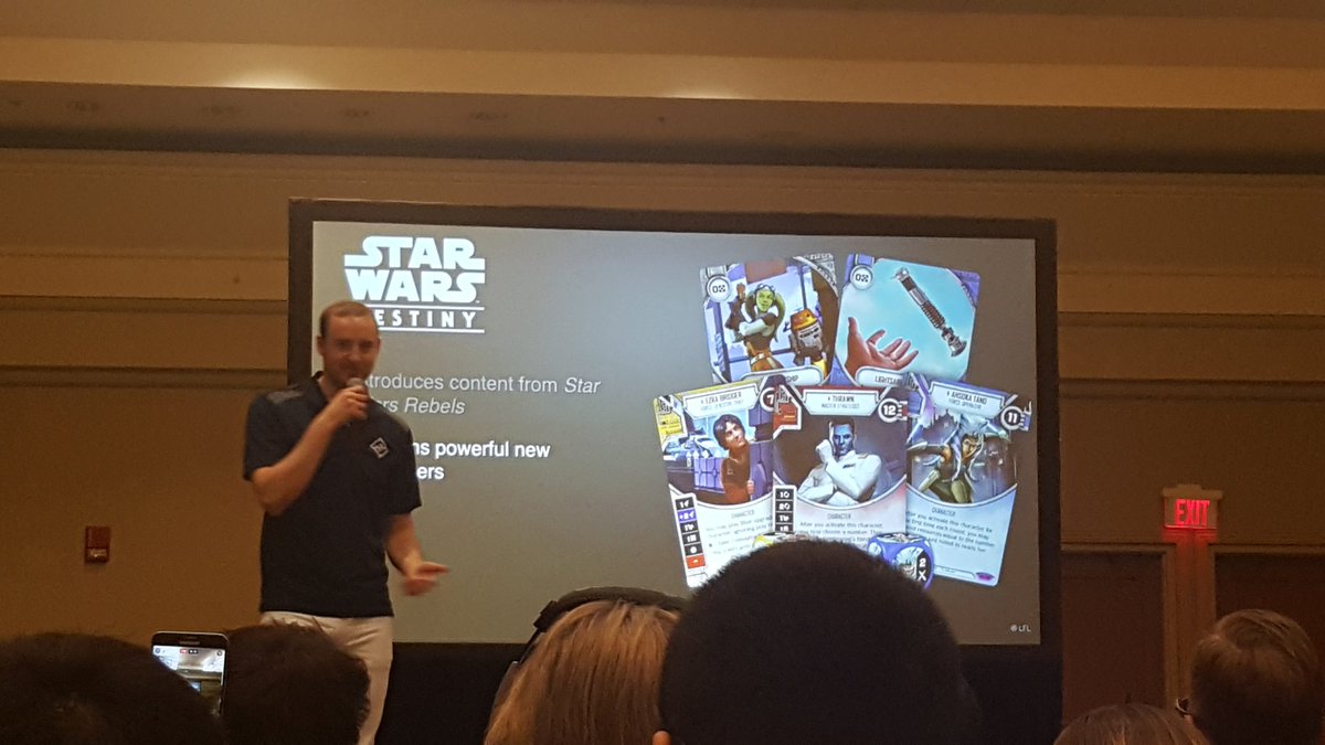 LetsBlankToday's tweet photo. Announced new #StarWars Destiny characters. #ffgames #GenCon #gencon2017 #inFlightReport https://t.co/ulMYMa0yr7
