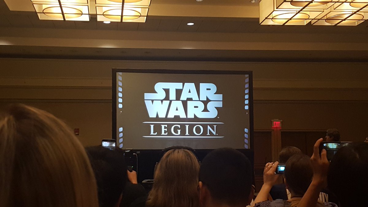 LetsBlankToday's tweet photo. Star Wars Legion announced. Table top mini game. #ffgames #GenCon #gencon2017 #inFlightReport https://t.co/E16XuZadC1