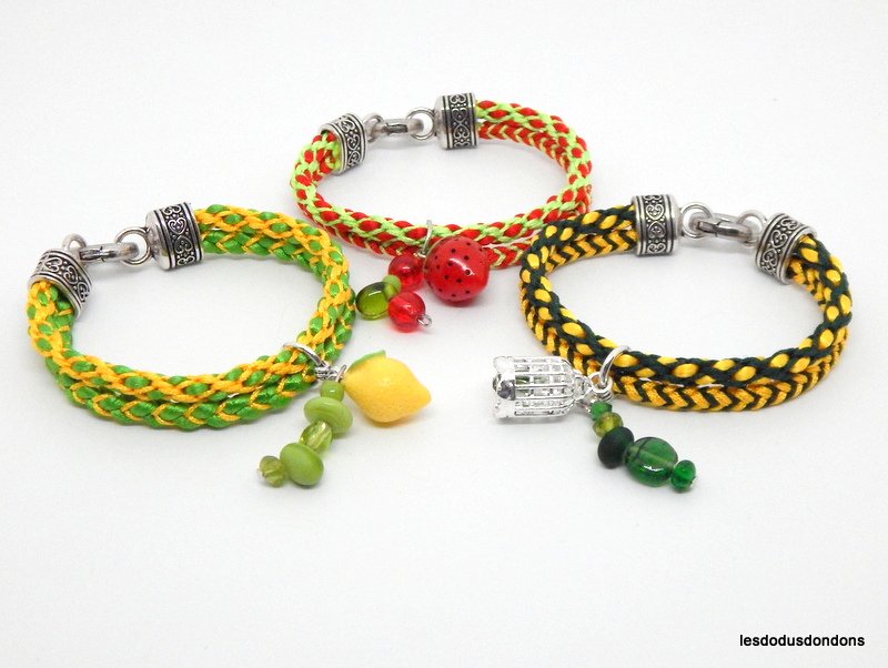 lddbracelets's tweet image. Bracelets double tressage. Frais comme un jardin au printemps !