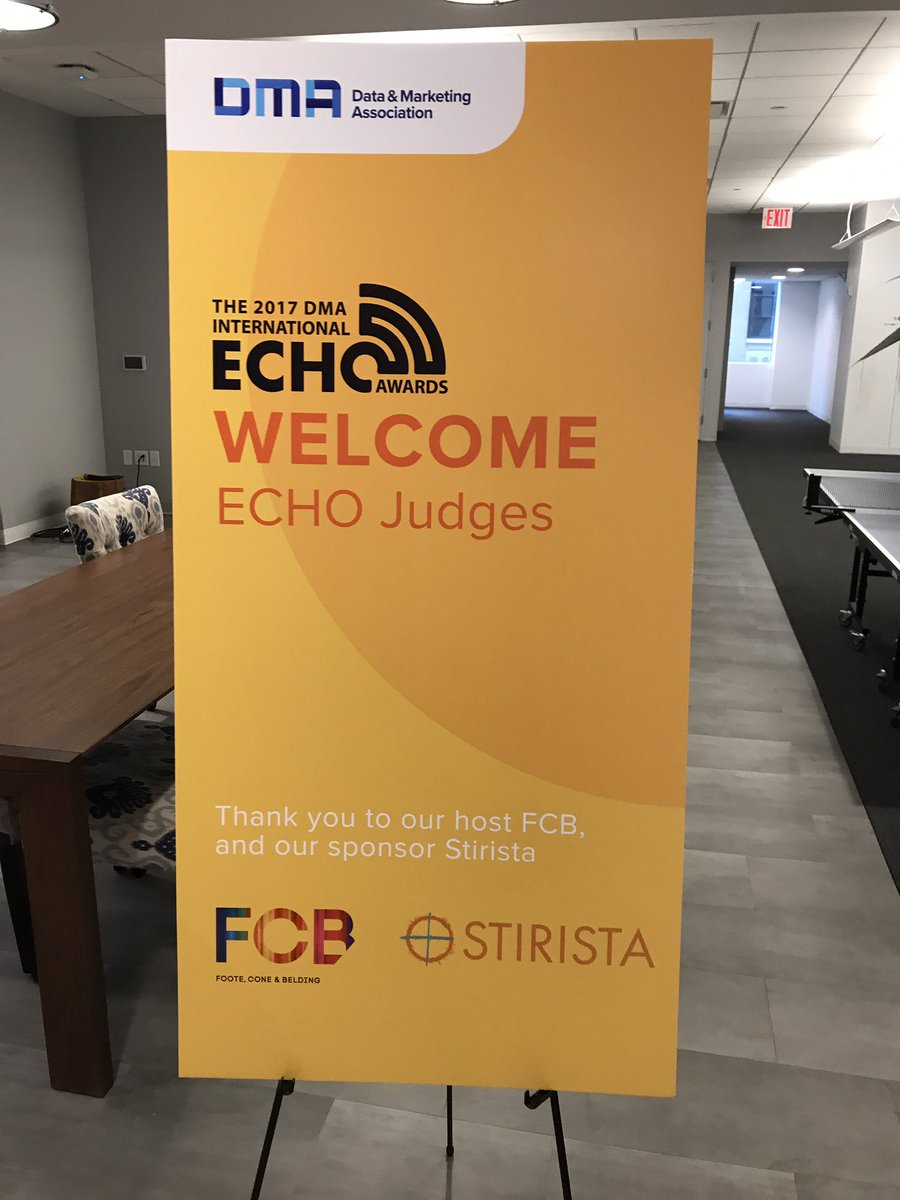 AdamLeFebvre2's tweet photo. Leaving the DMA Echo award judging. Some very amazing campaigns were entered. Really enjoyed the great people I was judging with! @DMA_Echo https://t.co/dW5DWK2AJT