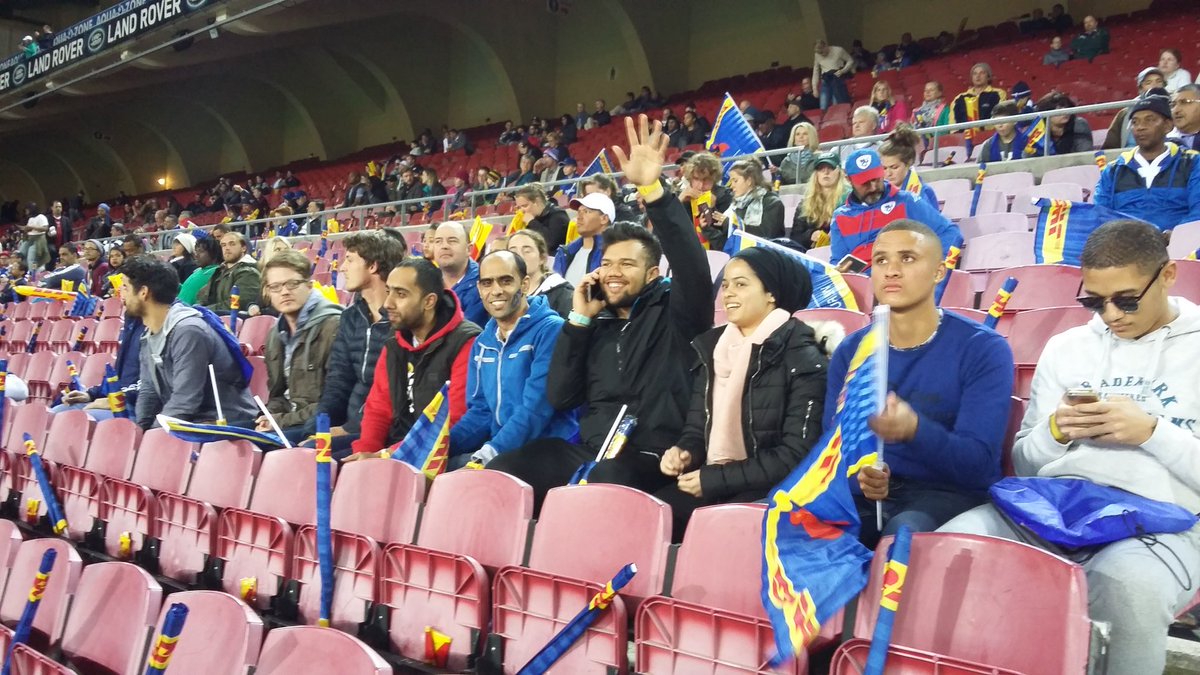 The <a href="/DHLAfrica/">DHL Africa</a> Half-Time Run winners are in their seats and ready to back our boys! #DHLDelivers #WeStandTogether #wpjoulekkerding #WPvLIO